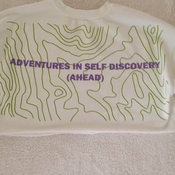 BP. Self Discovery Crop Top Sweat Outfit. Size 2X White & Green - Picture 2 of 10